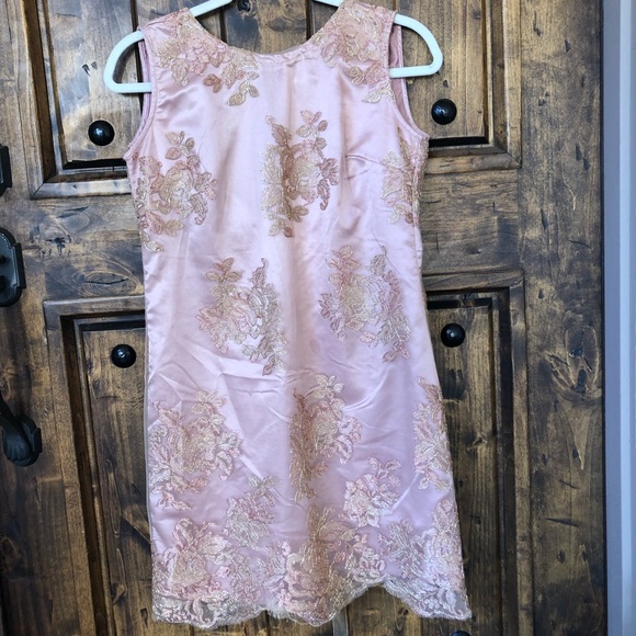 BOSTON PROPER🌷Golden Rose Lace Corset Tie Dress - Picture 8 of 11